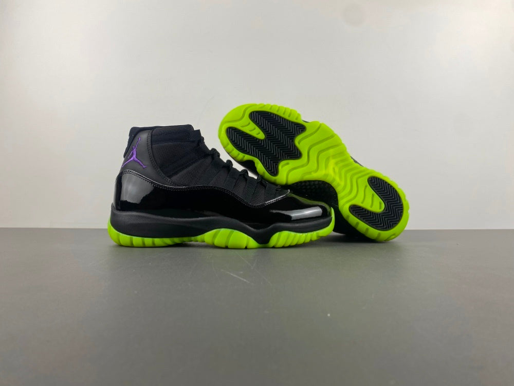 Nike Air Jordan 11 Retro in the "Black/Barely Volt" colorway