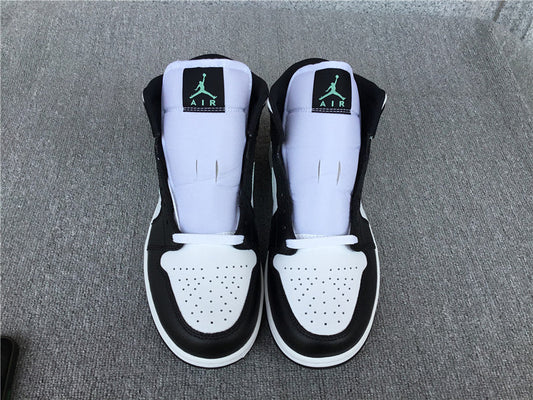 Nike Air Jordan 1 Mid Green Glow Black White