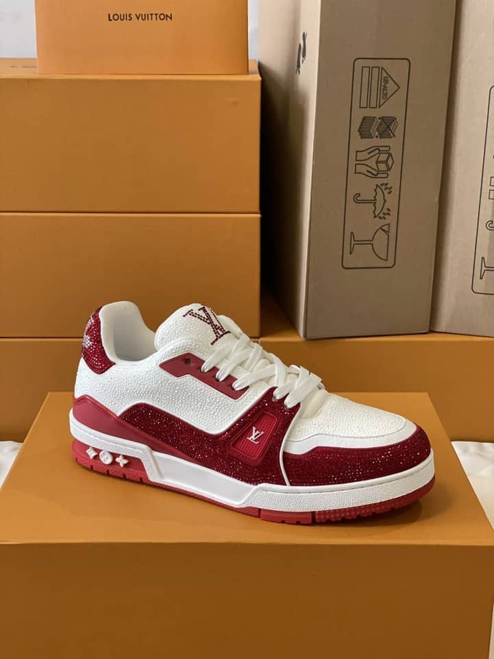 Louis Vuitton LV Trainers #54 Signature Red White