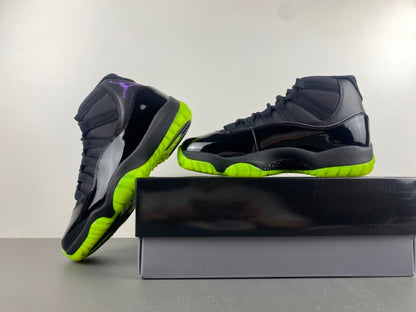 Nike Air Jordan 11 Retro in the "Black/Barely Volt" colorway