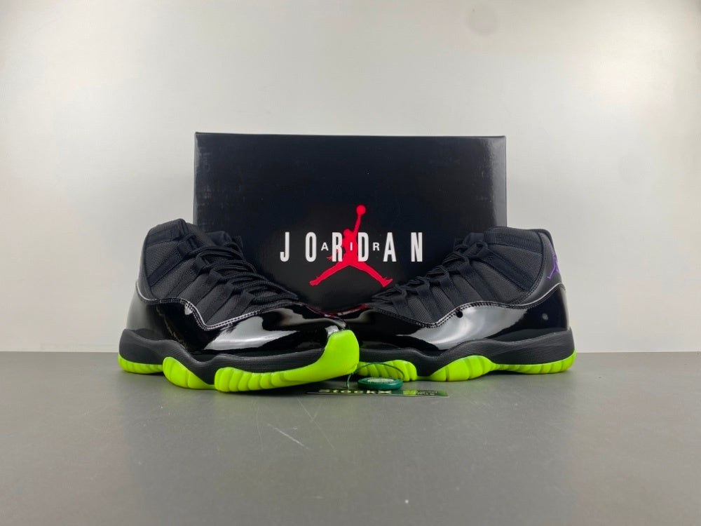 Nike Air Jordan 11 Retro in the "Black/Barely Volt" colorway