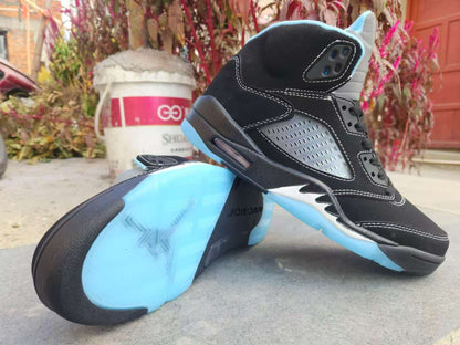 Air Jordan 5 Retro LS sneaker in the "Black/University Blue"