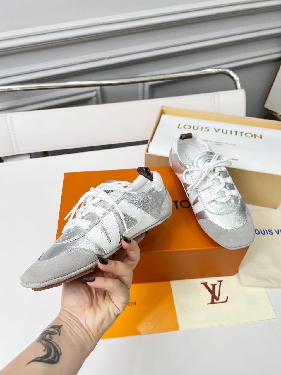 Louis Vuitton "Sneakerina" Sneakers Metallic