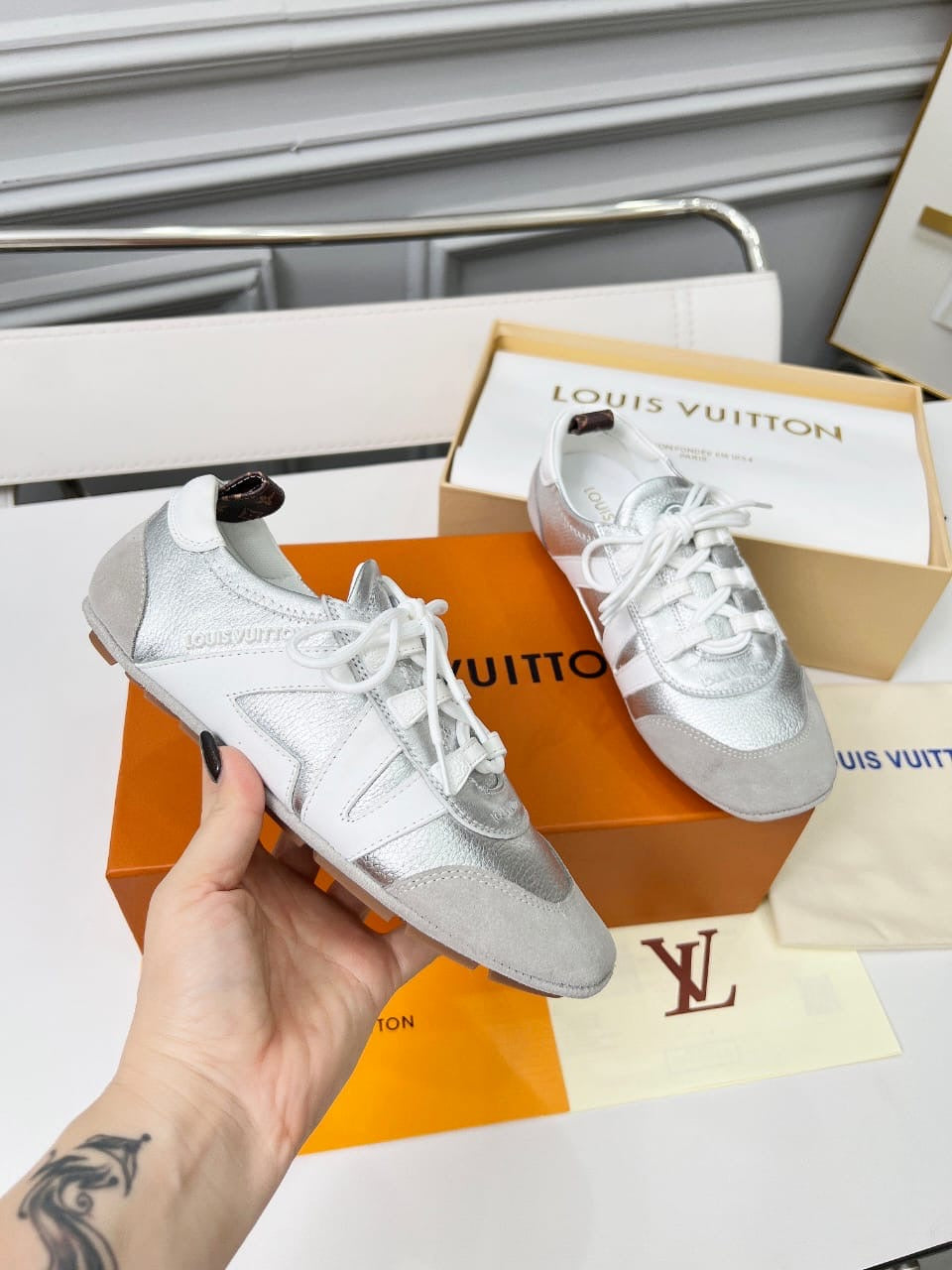 Louis Vuitton "Sneakerina" Sneakers Metallic
