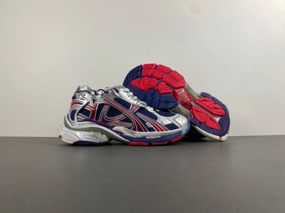 Balenciaga Runner Gradient sneakers in navy blue, red, and grey