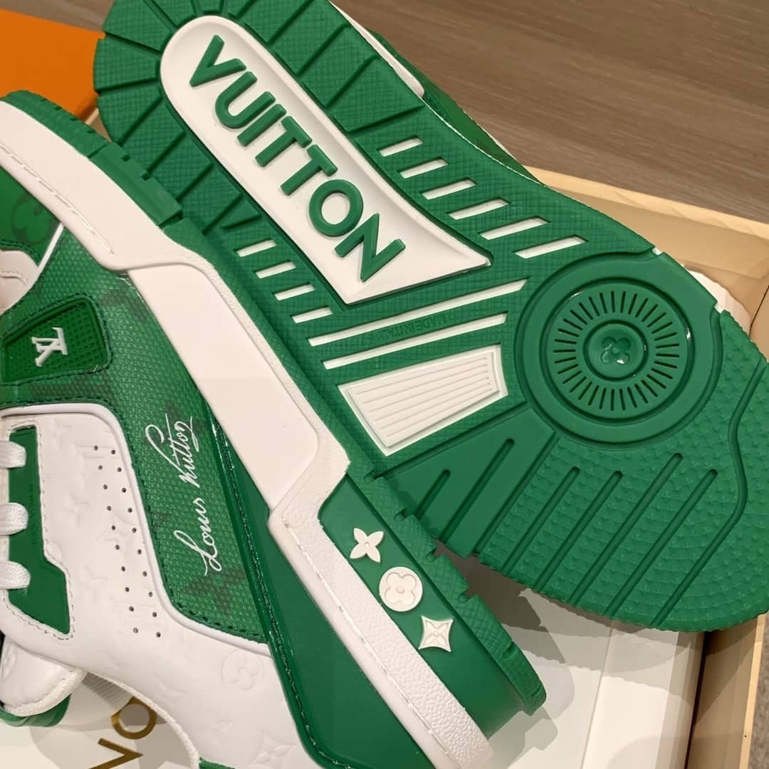 Louis Vuitton Lv Trainer #54 Signature Green White