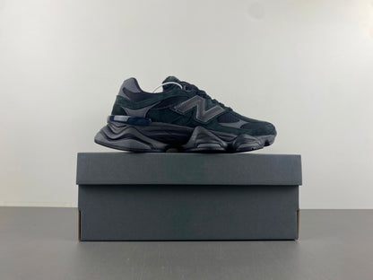 New Balance 9060 "Black Cat" (U9060ZGE) sneakers in black suede and mesh