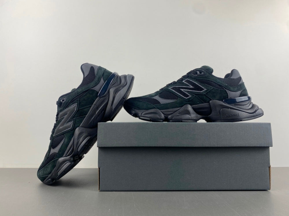 New Balance 9060 "Black Cat" (U9060ZGE) sneakers in black suede and mesh