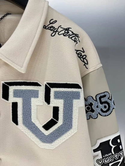 Louis Vuitton Multi-Patches Mixed Leather Varsity Blouson
Milky White