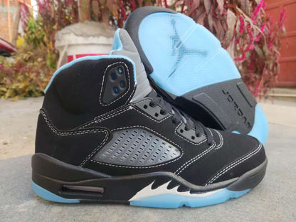 Air Jordan 5 Retro LS sneaker in the "Black/University Blue"