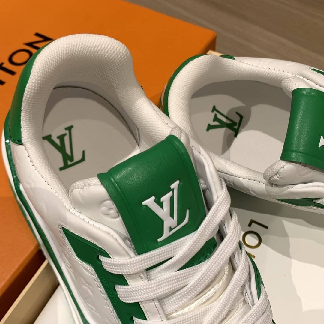 Louis Vuitton Lv Trainer #54 Signature Green White