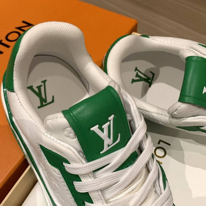 Louis Vuitton Lv Trainer #54 Signature Green White