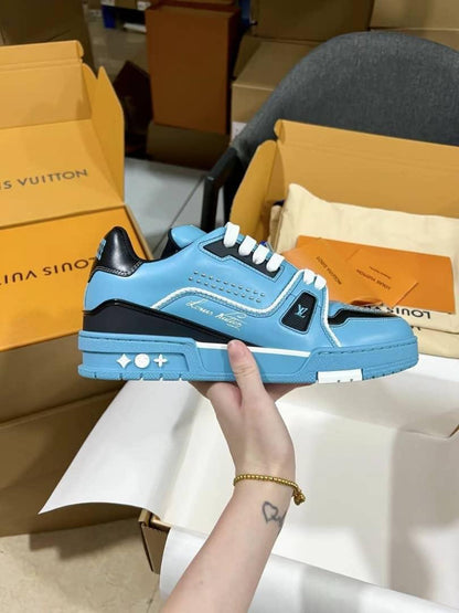 Louis Vuitton LV Trainer Teal Blue Black